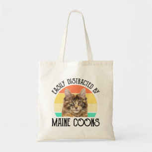 Easily Distracted By Maine Coons Tote Bag