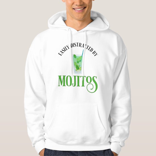 Easily Distracted By Mojitos Hoodie (Front)