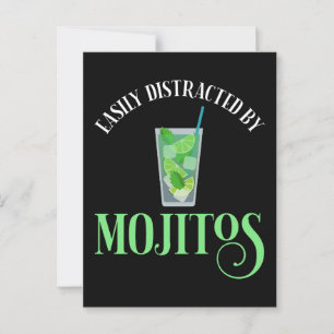 Easily Distracted By Mojitos Postcard