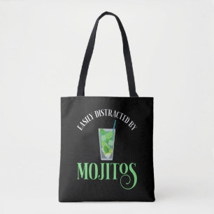 Easily Distracted By Mojitos Tote Bag