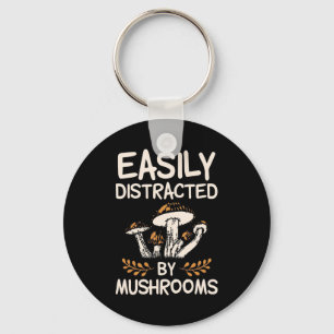 Easily Distracted By Mushroom Key Ring