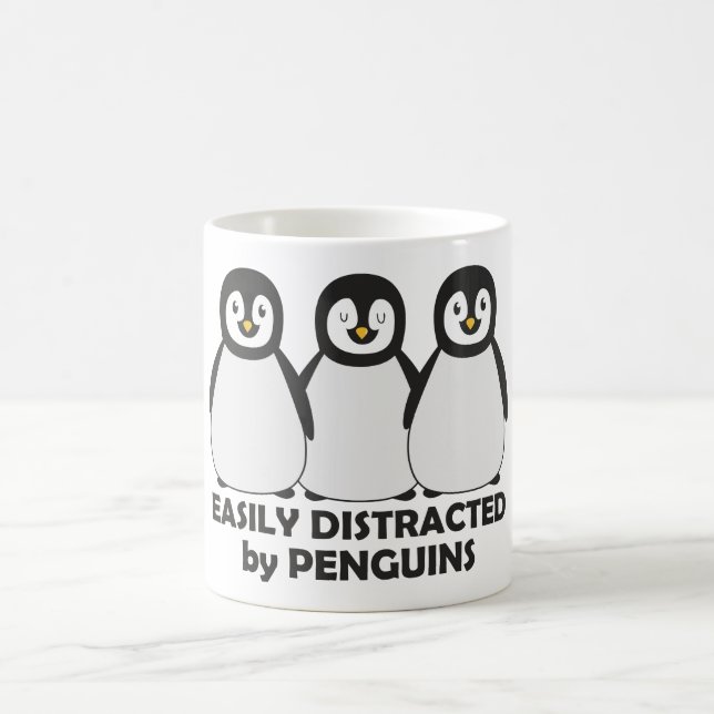 Easily Distracted by Penguins Coffee Mug (Center)