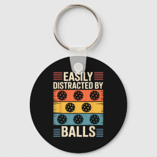 Easily distracted by pickleball key ring