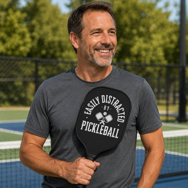 Easily Distracted by Pickleball NAME Personalised Paddle (Creator Uploaded)
