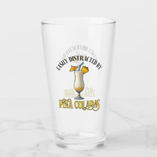 Easily Distracted By Pina Coladas Glass