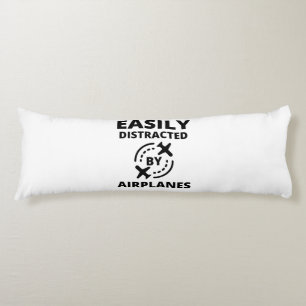 Easily distracted by planes funny pilot aeroplane body cushion