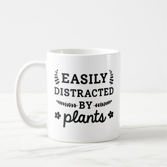 Easily Distracted By Plants Coffee Mug (Left)