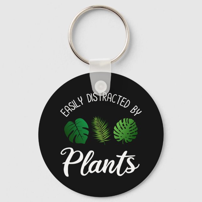 Easily Distracted By Plants Key Ring (Front)
