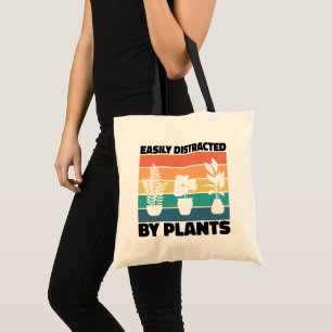 Easily Distracted By Plants Planting Love Colourfu Tote Bag