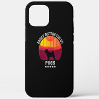 Easily Distracted By Pugs Retro | Pug Dog Lover