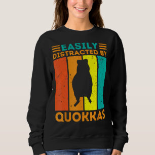 Easily Distracted By Quokkas Cute Quokka Smiling Sweatshirt