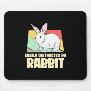 Easily Distracted By Rabbit Mouse Pad