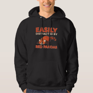 Easily Distracted By Red Pandas Cute Panda Hoodie