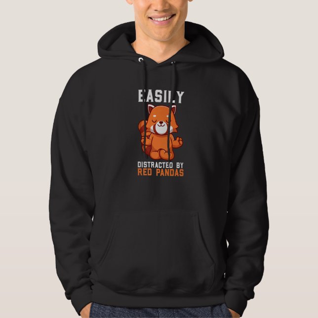 Easily Distracted By Red Pandas Hoodie (Front)