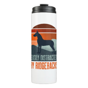 Easily Distracted By Ridgebacks Dog Walking Thermal Tumbler
