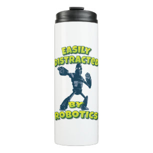 Easily Distracted By Robotics Robot Thermal Tumbler