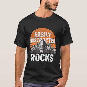 Easily distracted by rocks vintage sunset geology T-Shirt