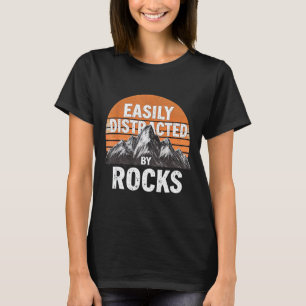 Easily distracted by rocks vintage sunset geology T-Shirt