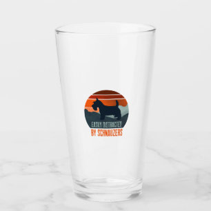 Easily Distracted By Schnauzers Dog Walking Glass