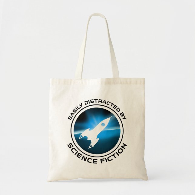Easily Distracted By Science Fiction Tote Bag (Front)
