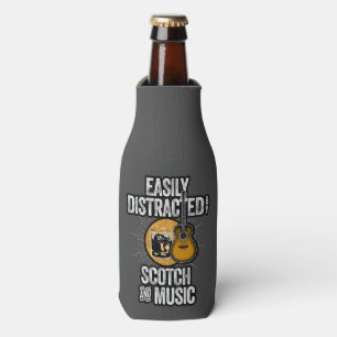 Easily Distracted by Scotch and Music Bottle Cooler
