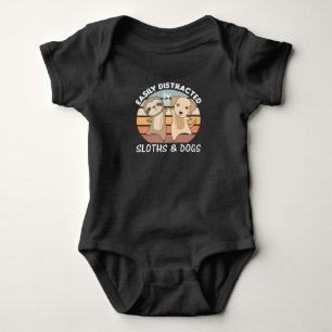 Easily Distracted By Sloths And Dogs Baby Bodysuit