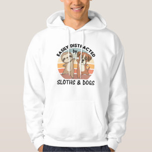 Easily Distracted By Sloths And Dogs Hoodie