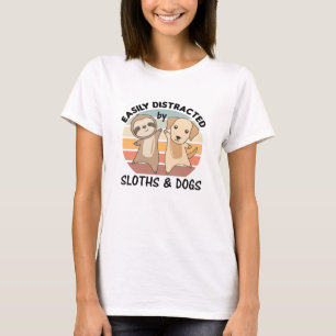 Easily Distracted By Sloths And Dogs Labrador T-Shirt
