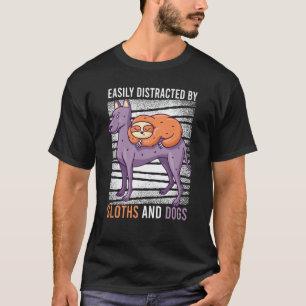 Easily Distracted By Sloths And Dogs Sloth Dog 5 T-Shirt