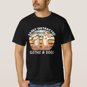 Easily Distracted By Sloths And Dogs T-Shirt