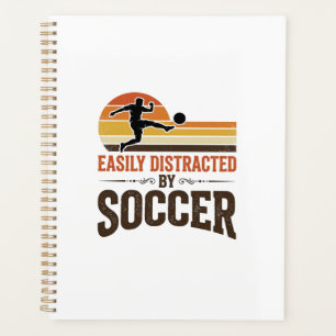 Easily Distracted By Soccer Vintage Shirt Design_1 Planner