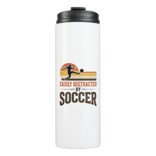 Easily Distracted By Soccer Vintage Shirt Design_1 Thermal Tumbler