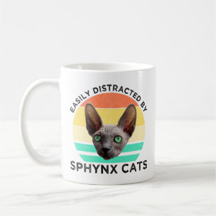 Easily Distracted By Sphynx Cats Coffee Mug