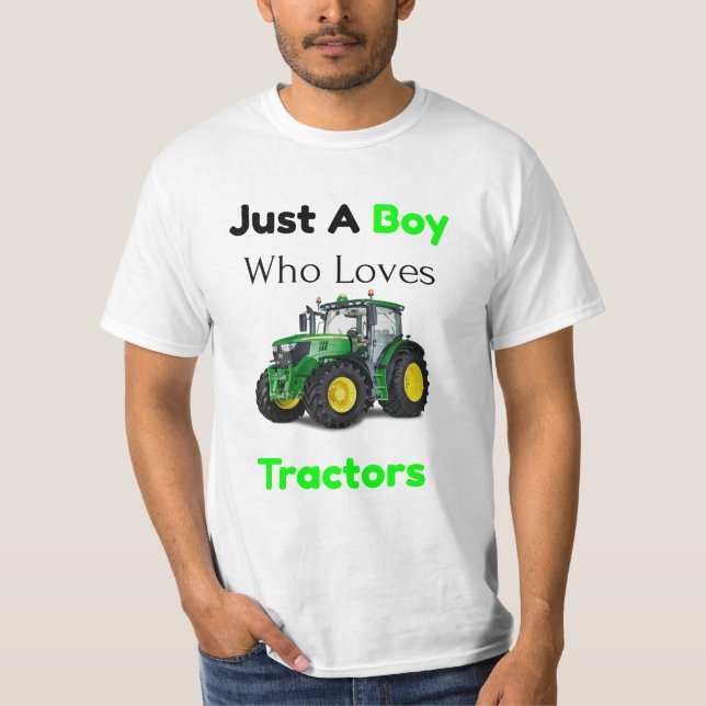 Easily Distracted By Tractors Funny Farmer Gift T- T-Shirt (Front)
