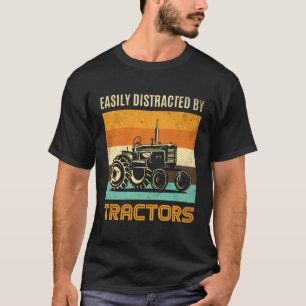 Easily Distracted By Tractors Tractor Lover Gift T-Shirt
