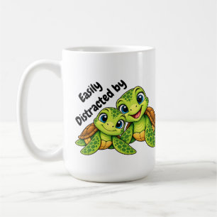 Easily Distracted by Turtles Cute Sea Life Mug