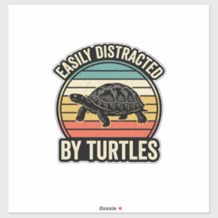 Easily Distracted By Turtles Vintage Graphic Shirt