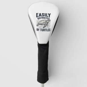 Easily Distracted By Turtles Vintage Shirt Design_ Golf Head Cover
