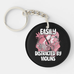 Easily Distracted By Violins Key Ring