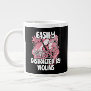 Easily Distracted By Violins Large Coffee Mug