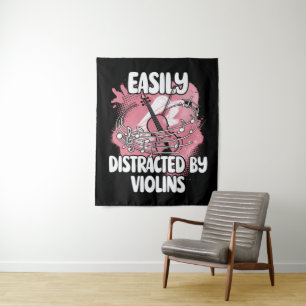 Easily Distracted By Violins Tapestry