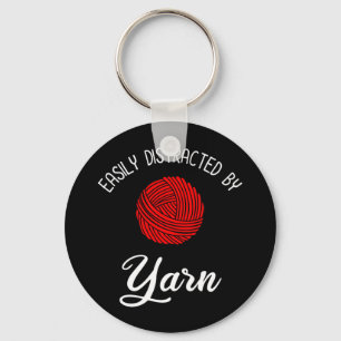 Easily Distracted By Yarn Key Ring