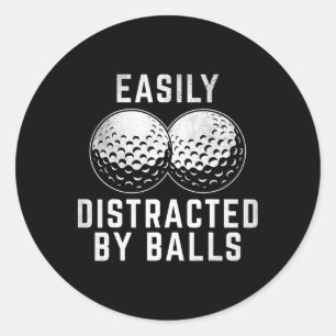 Easily Distracted Classic Round Sticker