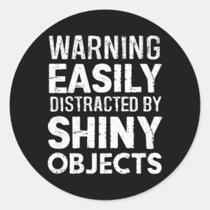 Easily Distracted Classic Round Sticker