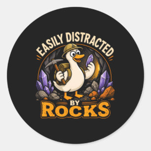 Easily Distracted Design 8 Classic Round Sticker