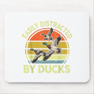 Easily Distracted Duck Hunting Gift Dad Hunter Son Mouse Pad