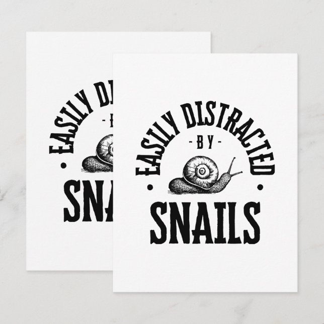 EASILY DISTRACTED RSVP CARD (Front/Back)