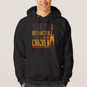 Easily Distracted Rubber Chicken Bird 2 Hoodie