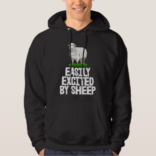 Easily Excited By White Sheep Furry Sheep Men Hoodie