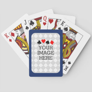 Easily Make Your Own in One Step in Navy Blue Playing Cards